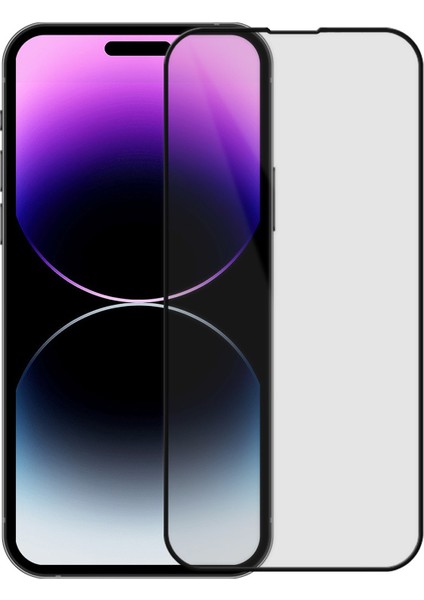 iPhone 14 Pro Tam Kaplayan Çerçeveli Mat Cam Koruma - AL3124