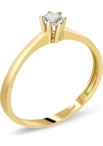 6 Tırnaklı Tektaş Mini Altın Yüzük fiyatları