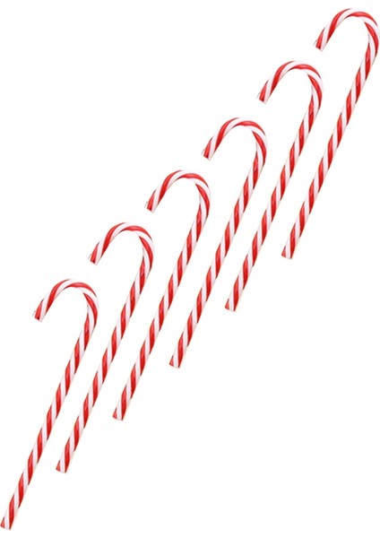 6 Pc / Paket Noel Dekorasyonları Noel Şeker Kamışı Noel Ağacı Süsleri(Yurt Dışından)