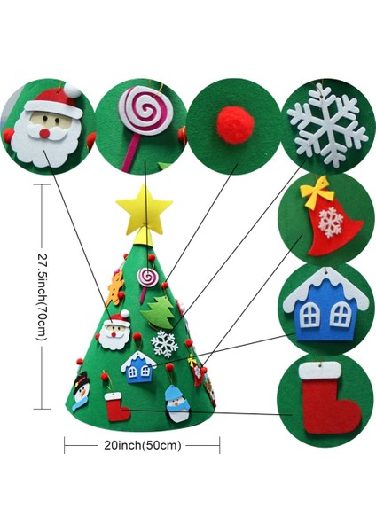 3D Dıy Kıta Toddler Noel Ağacı(Yurt Dışından)