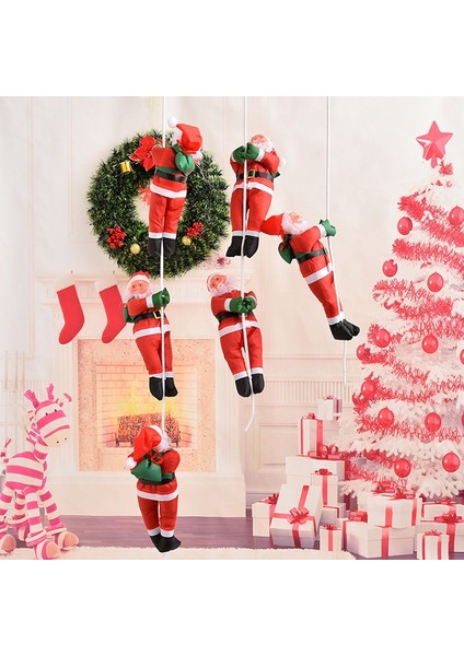 3 Adet Noel Kolye Merdiveni Noel Claus Bebek Ağacı Yeni Yıl Süsleri (25CM 1 Kişi)(Yurt Dışından)