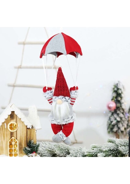 Yüzü Olmayan Skydiving Noel Baba Noel Pencere Asılı Dekorasyonlar(Yurt Dışından)