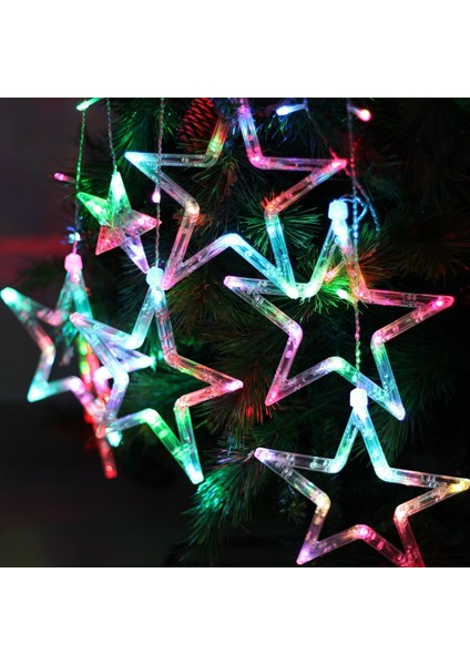 8 Modlu Renkli 10 Yıldız Tarzı Işık Noel Dekoratif Buz Sarkıtları Şerit Işığı(Yurt Dışından) fiyatları