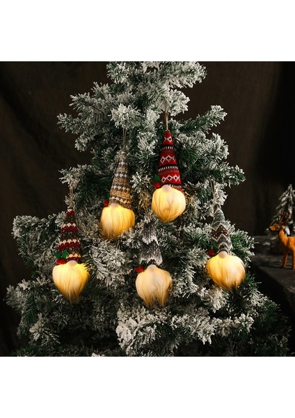 2 Adet Noel Ağacı Kolye Örme Aydınlık Yüzsüz Bebek(Yurt Dışından)