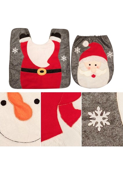 2'de 1 Elk Noel Dekorasyon Tuvalet Seti(Yurt Dışından)