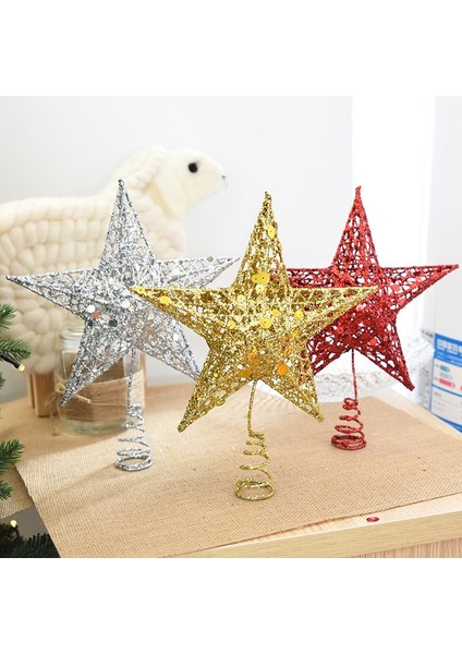 Glitter Demir Yıldız Noel Ağacı Top Dekorasyon Süs, Boyut: 30CM x 25CM(Yurt Dışından) modelleri
