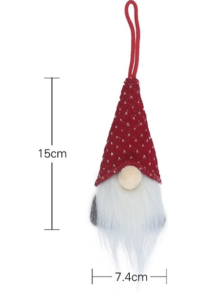 7 Adet Noel Dekorasyonları Yüzü Olmayan Bebek Kolye (Yurt Dışından)