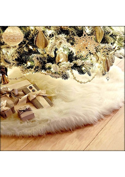 Noel Ağacı Peluş Etek Beyaz Yuvarlak Süs Dekorasyonu, Çap: 78CM(Yurt Dışından) fırsatları