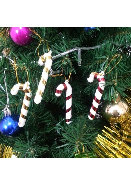 10 Paket Noel Süs Noel Ağacı Kolye J-Şekilli Baston(Yurt Dışından)