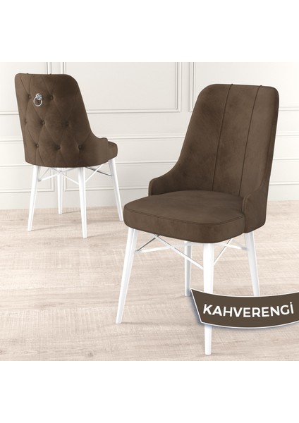 Concept Are Serisi, Mdf 80X132 Açılabilir Beyaz Yemek Odası Takımı, 4 Sandalye Gümüş Halkalı fırsatları