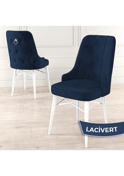 Concept Are Serisi, Mdf 80X132 Açılabilir Beyaz Yemek Odası Takımı, 4 Sandalye Gümüş Halkalı fırsatları