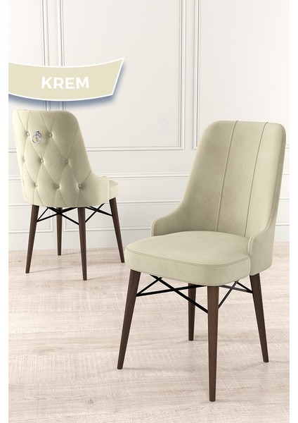 Concept Are Serisi, Mdf 80X132 Açılabilir Beyaz Masa Ceviz Ayak Yemek Odası Takımı, 4 Sandalye Gümüş Halkalı fırsatları