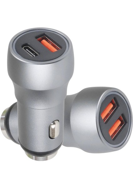 Alüminyum Alaşımlı Çakmak Uygulanabilir Araç Şarj Cihazı, Model: Gri Qcpd (Yurt Dışından) fiyatları