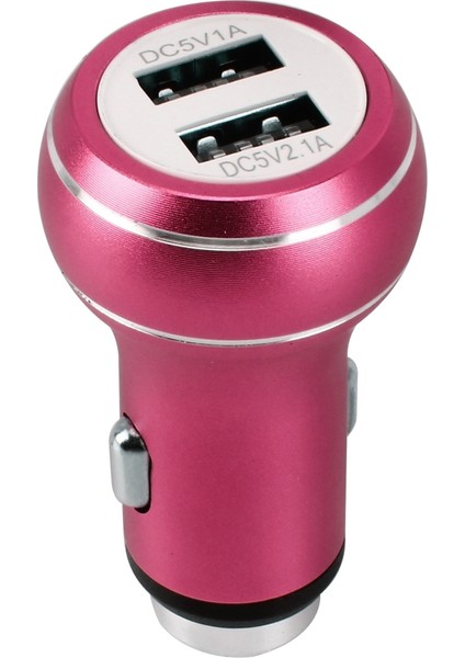 Dc 12-24V Dijital Şarj Akıllı Eşleştirme Mevcut Akıllı Şarj Çift USB Araç Şarj Cihazı (Macenta) (Yurt Dışından)