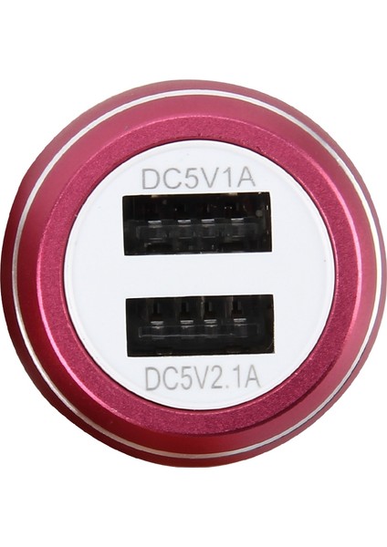 Dc 12-24V Dijital Şarj Akıllı Eşleştirme Mevcut Akıllı Şarj Çift USB Araç Şarj Cihazı (Macenta) (Yurt Dışından) modelleri