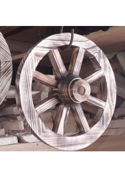 Ahşap At Arabası Tekeri 40 Cm.