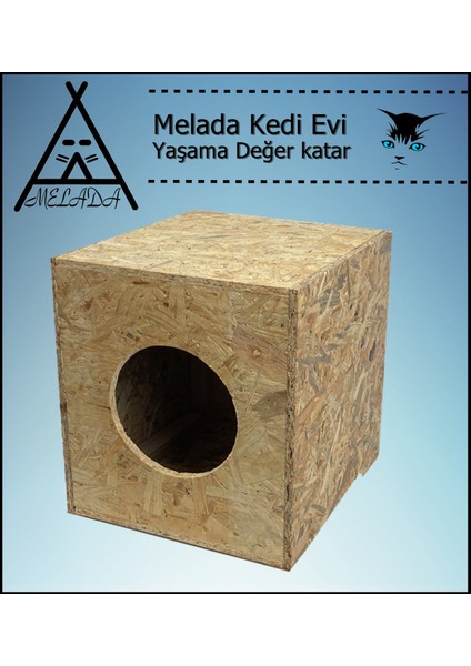 Kedi Evi Dış Ortam Uygun Ahşap Kedi Evi Osb 40 x 37 x 34 cm modelleri