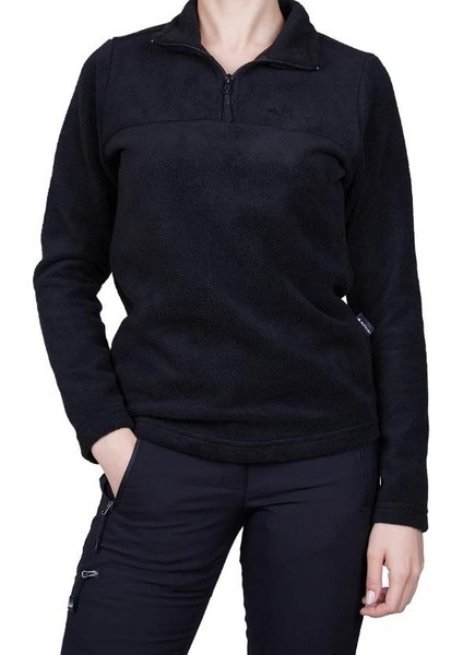 High Hill Kadın Polar Sweatshirt L Beden Siyah