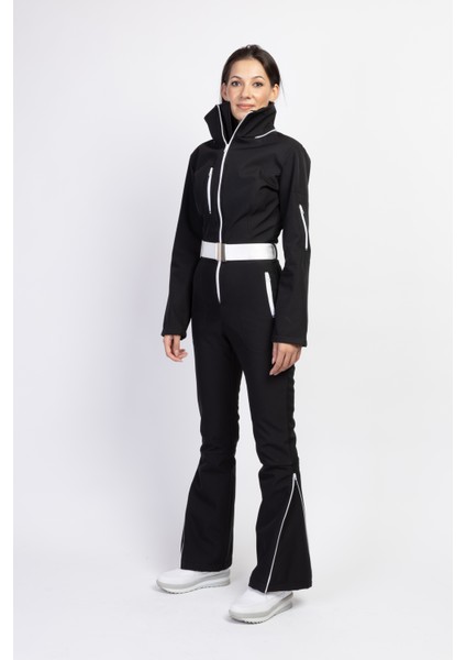 Sd Beyaz Fermuarlı Siyah Kayak Tulumu fiyatları