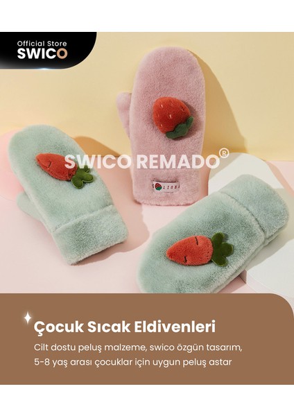 5-8 Yaş Arası Çocuklar İçin Sevimli Peluş Eldiven - (Yurt Dışından)