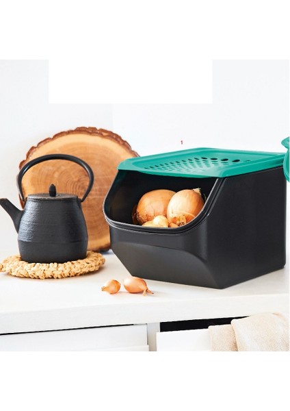 Kiler Midi 3 Lt Turkuaz Patates Soğan Saklama Kabı