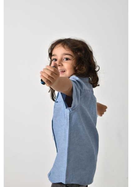 Erkek Çocuk Kısa Kollu Basıc Gömlek modelleri