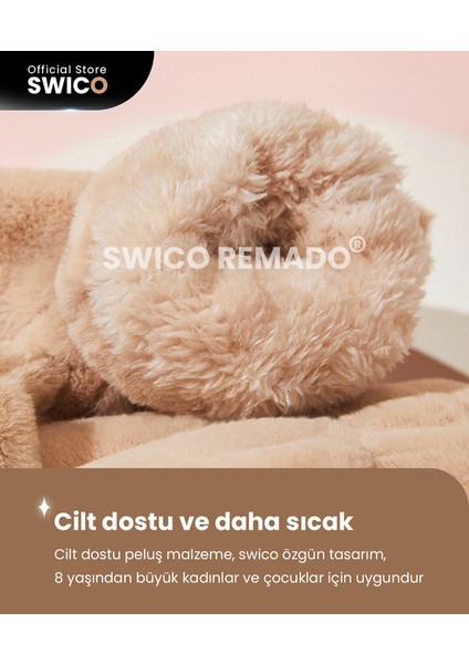 Swico Remado Kadınlar İçin Sevimli Peluş Eldivenler - Bej (Yurt Dışından)