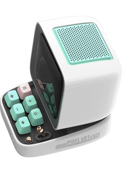 Ditoo Pro Piksel Ekranlı Beyaz Bluetooth Hoparlör