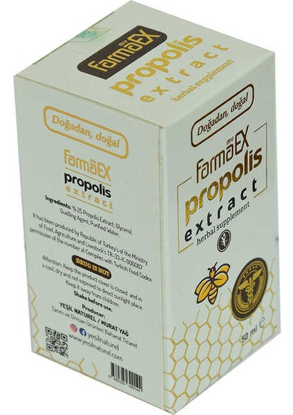 Farmaex Doğal Propolis Ekstraktı Alkolsüz 50 ml