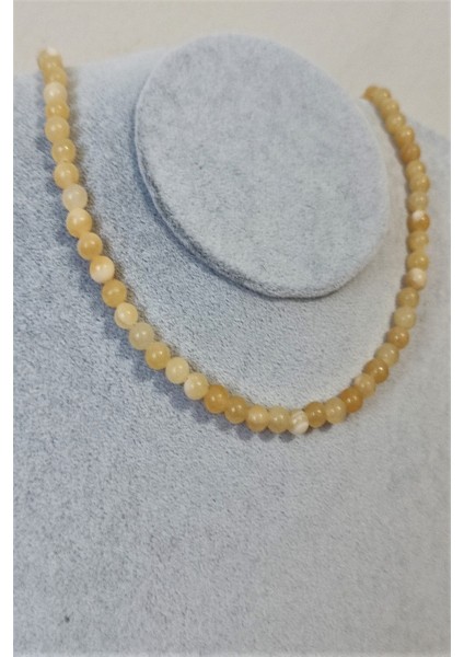 6 mm Kalsit Doğaltaş Kolye