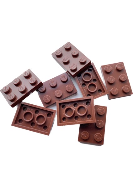 Parçalar - Reddish Brown Plate 2 x 3 (12 Adet)