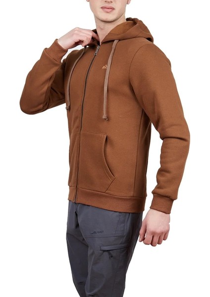 Covert Tam Fermuarlı Erkek Sweatshirt Xl Beden Hardal