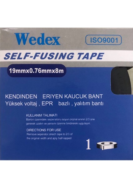 Kendinden Eriyen Bant Yalıtım Bandı 19MM 0,76MM 8 mt