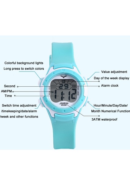 9688-2 Çocuk Su Geçirmez Spor Dijital Izle (Camba)