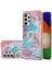 Mermer Desen Imd Tasarım Parmak Yüzüğü Kickstand Tpu Telefon Koruyucu Kapak Çantası Samsung Galaxy A52 5g / 4g / Galaxy A52S 5g (Yurt Dışından) 3