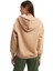 Fermuarlı Kapüşonlu Sweatshirt Bej 5