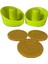 2 Adet Sarı Renk Air Hockey Elcik ve 3 Adet Kahverengi Disk - Havalı Hockey Tokacı ve Diskleri 1