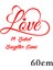 Sevgililer Günü Kalp Şekli Oluşturulmuş Love Yazısı 60 cm Sticker 2