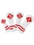 4x Golf Ahşap Kafa Kapağı Golf Kulübü Headcover Water Pu Fairway Sürücüsü Beyaz Kırmızı Numara Için (Yurt Dışından) 1