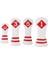 4x Golf Ahşap Kafa Kapağı Golf Kulübü Headcover Water Pu Fairway Sürücüsü Beyaz Kırmızı Numara Için (Yurt Dışından) 2