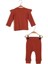 Gots Sertifikalı %100 Organik Pamuk Fırfırlı Sweatshirt ve Pantolon Takım (0-4yaş) 2
