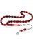 925 Ayar Gümüş Püsküllü Bilek Boy Kırmızı-Siyah Ateş Kehribar Tesbih 1