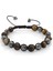 Makrome Örgülü Küre Kesim Mat Kaplangözü-Fasetalı Hematit Kombinli Doğal Taş Bileklik 2