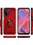 Oppo A54 5g / A74 5g / A93 5g İçin Çift Katmanlı Kılıfı Kapaklı Yüzüklü Arkası Standlı - Kırmızı (Yurt Dışından) 2