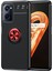 Oppo A36 / Realme 9i İçin Yüzüklü Arkası Yumuşak Tpu Kılıf Kapaklı - Kırmızı - Siyah (Yurt Dışından) 1