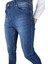 Erkek Dar Kesim Boru Paça Denim Likralı Mavi Kot Pantolon 2