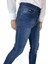 Erkek Dar Kesim Boru Paça Denim Likralı Mavi Kot Pantolon 3