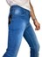 Erkek Dar Kesim Boru Paça Denim Likralı Mavi Kot Pantolon 3