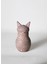 Kedi Temalı Vazo Beyaz-Kütük Desen 1