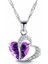 Heart Shaped Zircon Crystal Necklace Sweater Clavicle Chain Mor 1